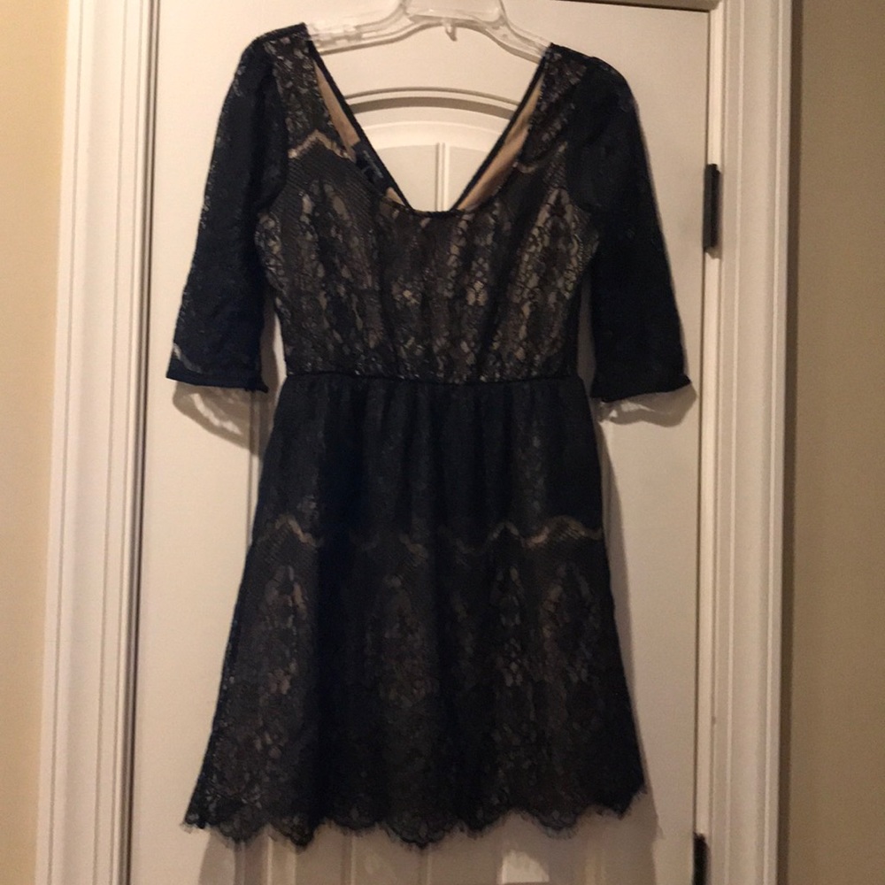 Black and Tan lace dress size S